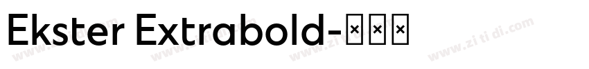 Ekster Extrabold字体转换